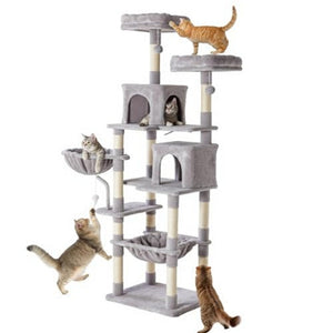 Unleash Your Cat's Inner Adventurer with the 71-Inch Pet Climbing Tower