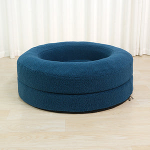 The Ultimate Comfort for Your Feline Friend: Introducing the Household Solid Color Leisure Pet Round Bed Cat Nest