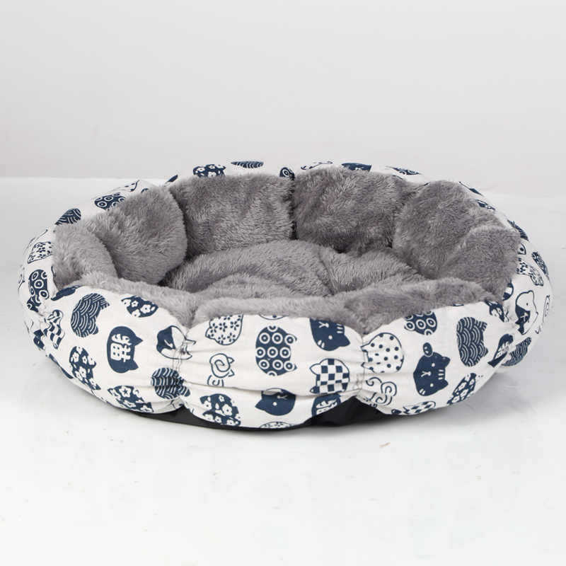 Round Fluffy Donut Cat and Dog Bed for Small and Medium Pets