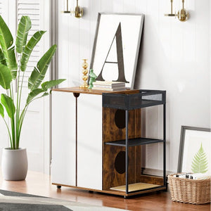 Transform Your Home with the Enclosed Dual Cat Litter Box Furniture
