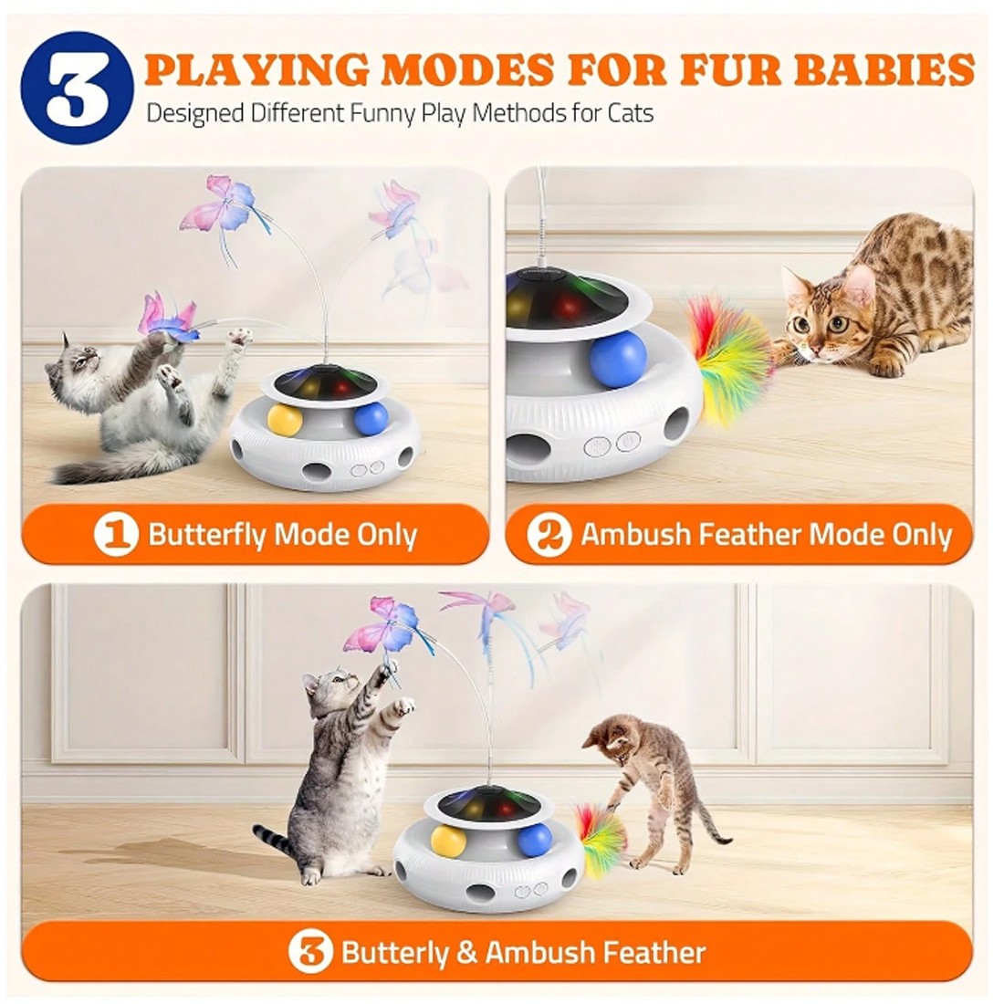 Electric Interactive Indoor Pet Toy Rechargeable Multifunctional Play Toy