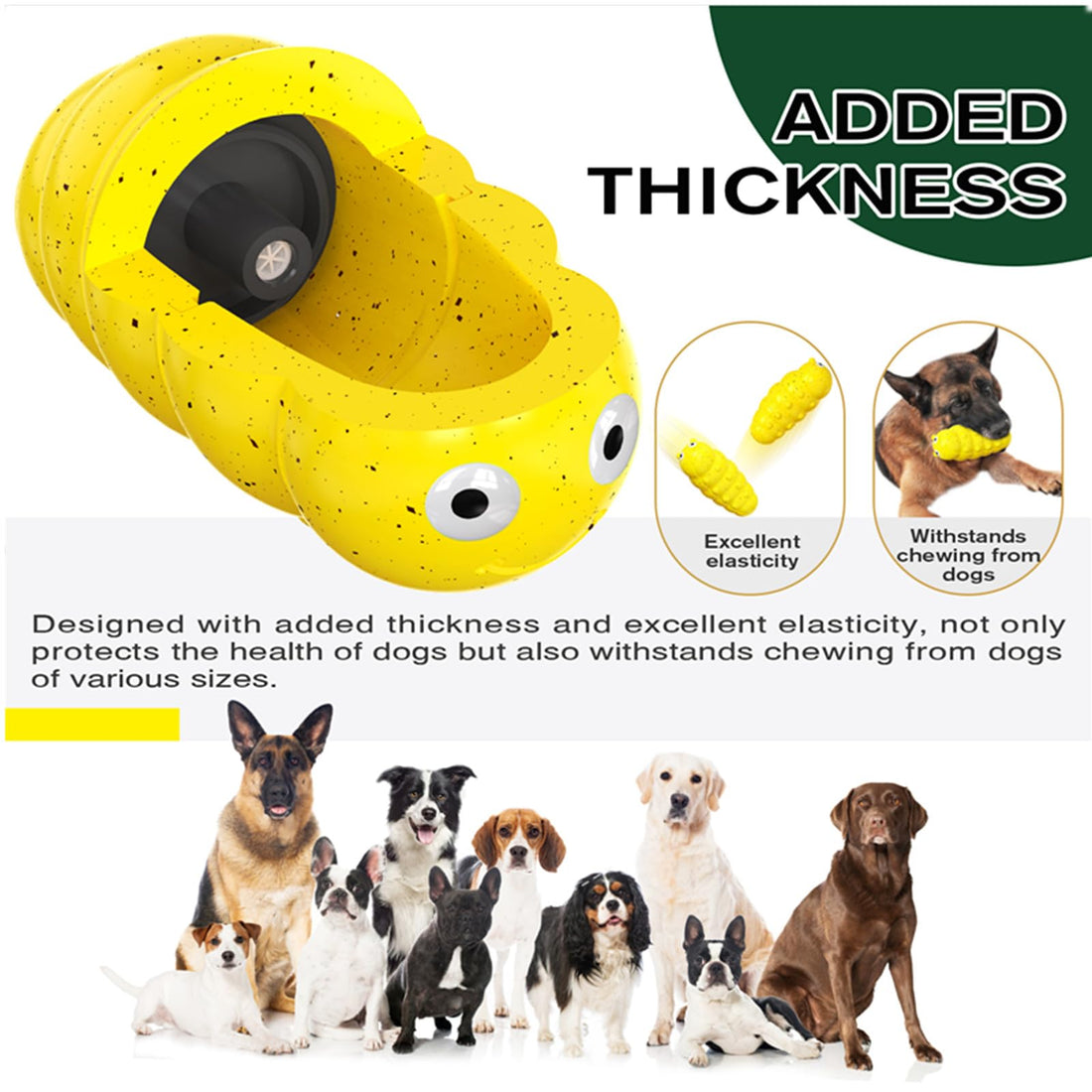 Indestructible Squeaky Dog Chew Toy for Aggressive Chewers