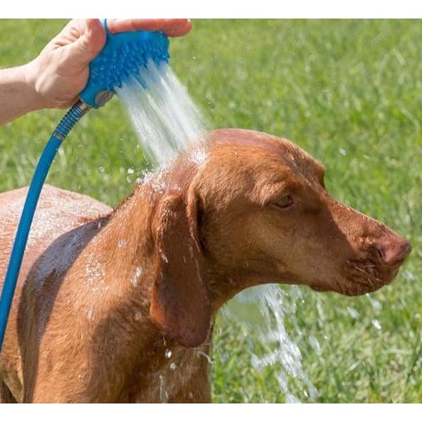 Silicone Pet Bathing Gloves with Handheld Massage Brush