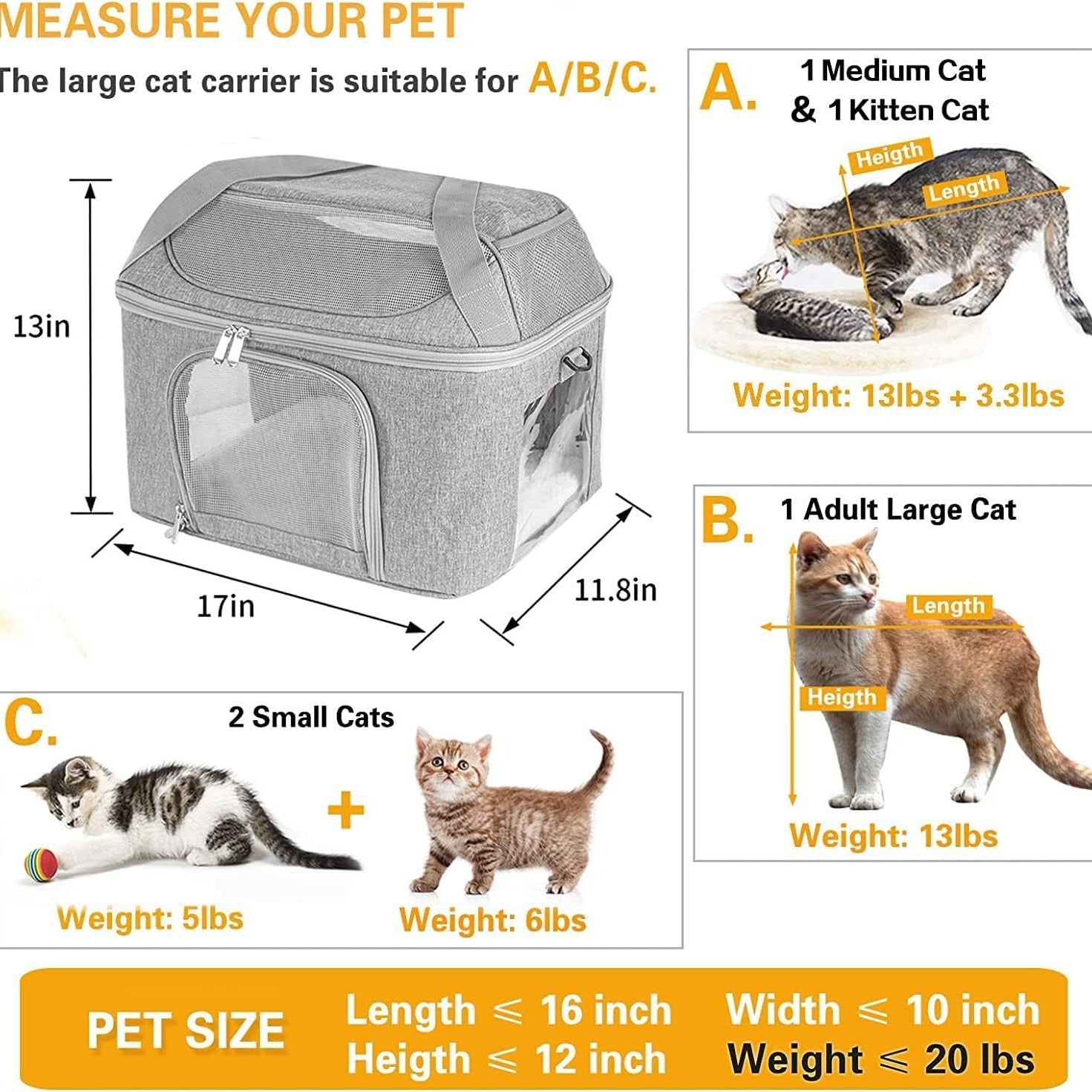 Breathable Portable Dog and Cat Backpack Carrier for Travel