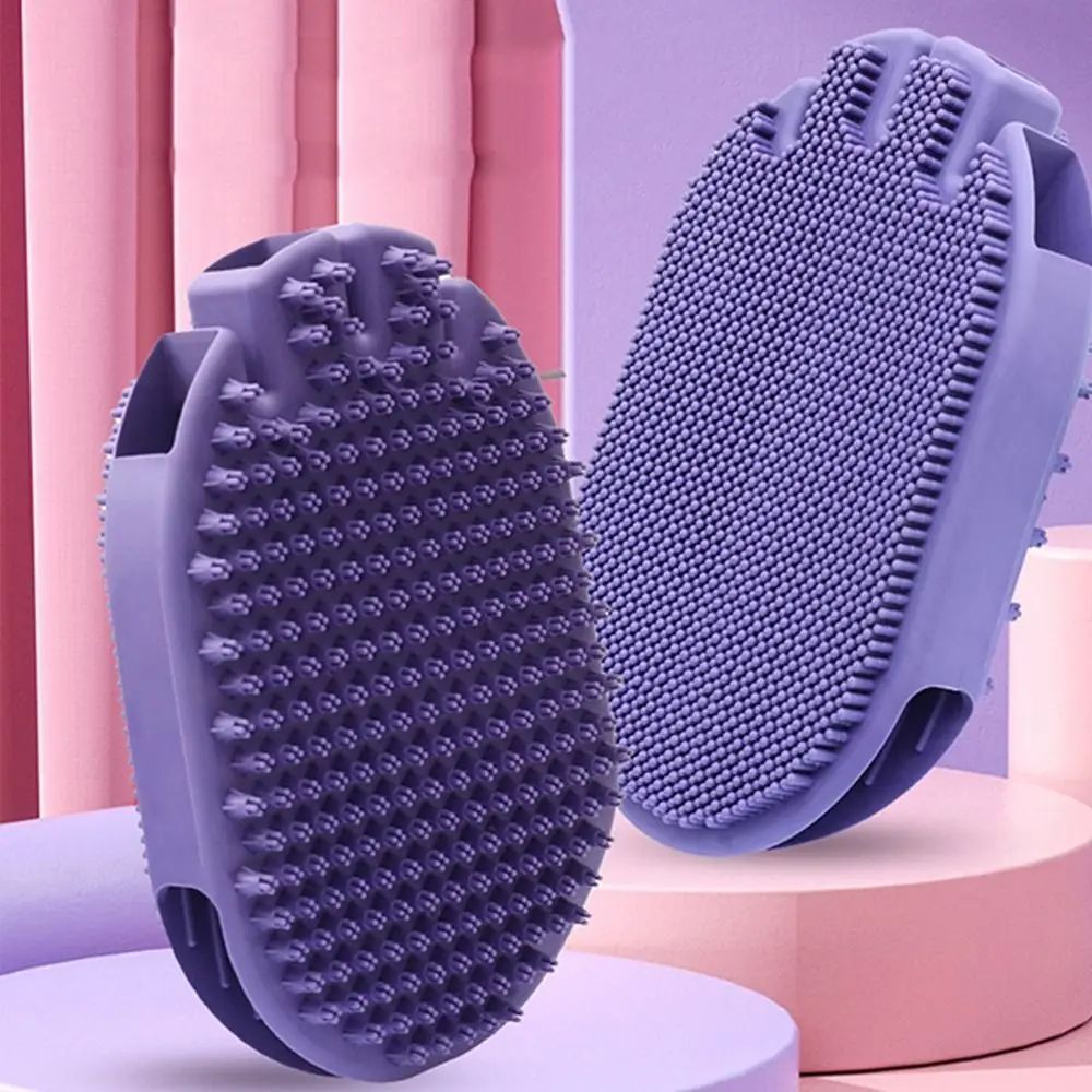 Soft Bristle Dual-Sided Pet Grooming and Shampoo Brush
