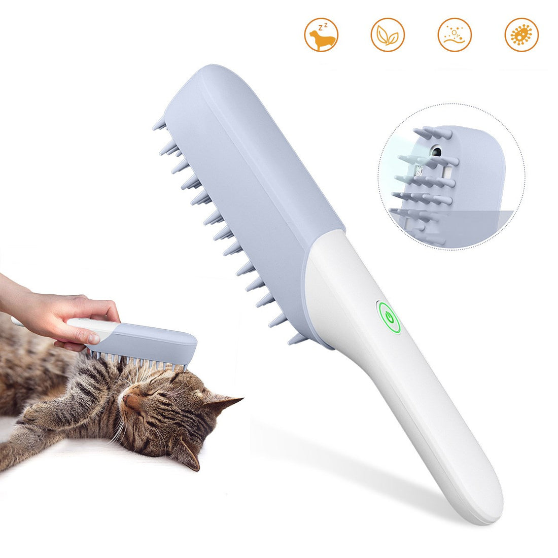 Silicone Pet Massage and Grooming Brush for Dogs