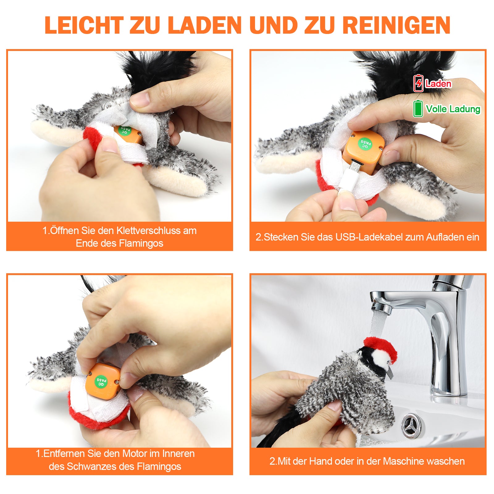 Electric Interactive Bird Cat Toy Rechargeable Automatic Catnip Toy