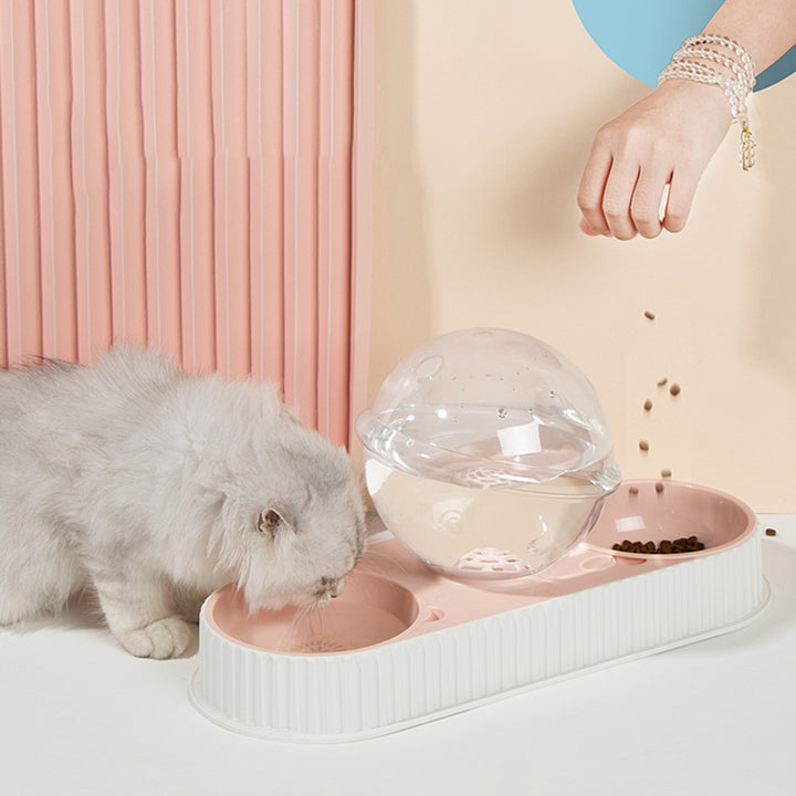 Automatic Plastic Pet Water and Food Bowl for Cats and Dogs