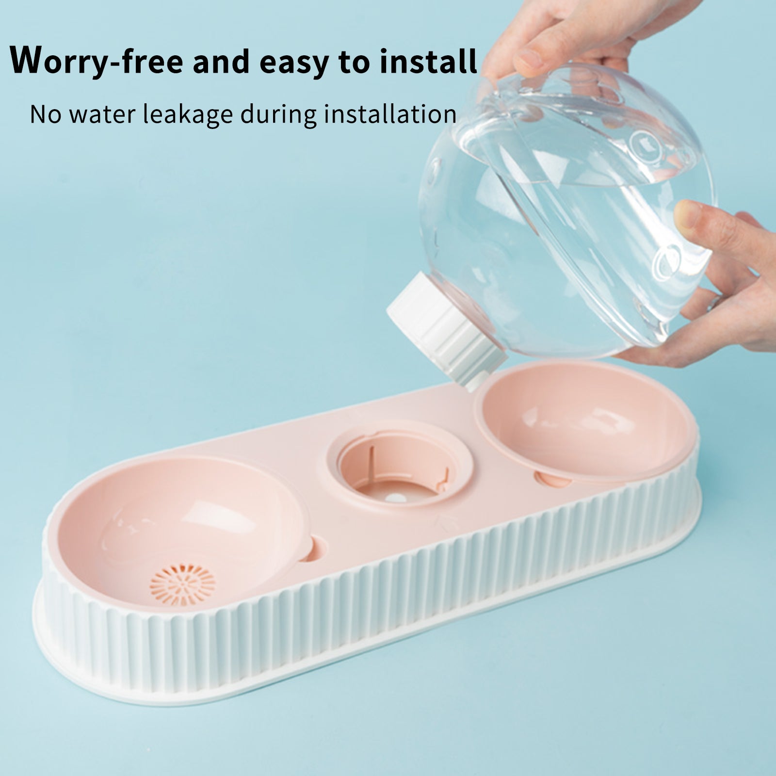 Automatic Plastic Pet Water and Food Bowl for Cats and Dogs