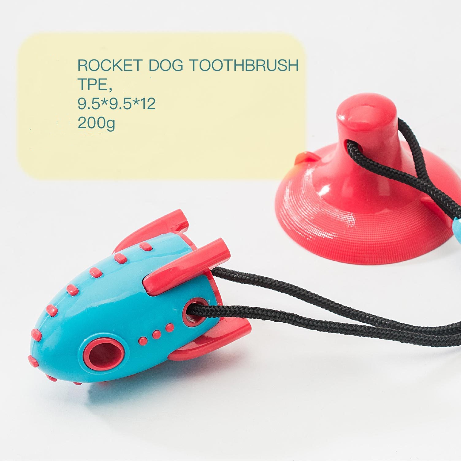 Rocket Bite-Resistant Dog Toy for Treat Dispensing