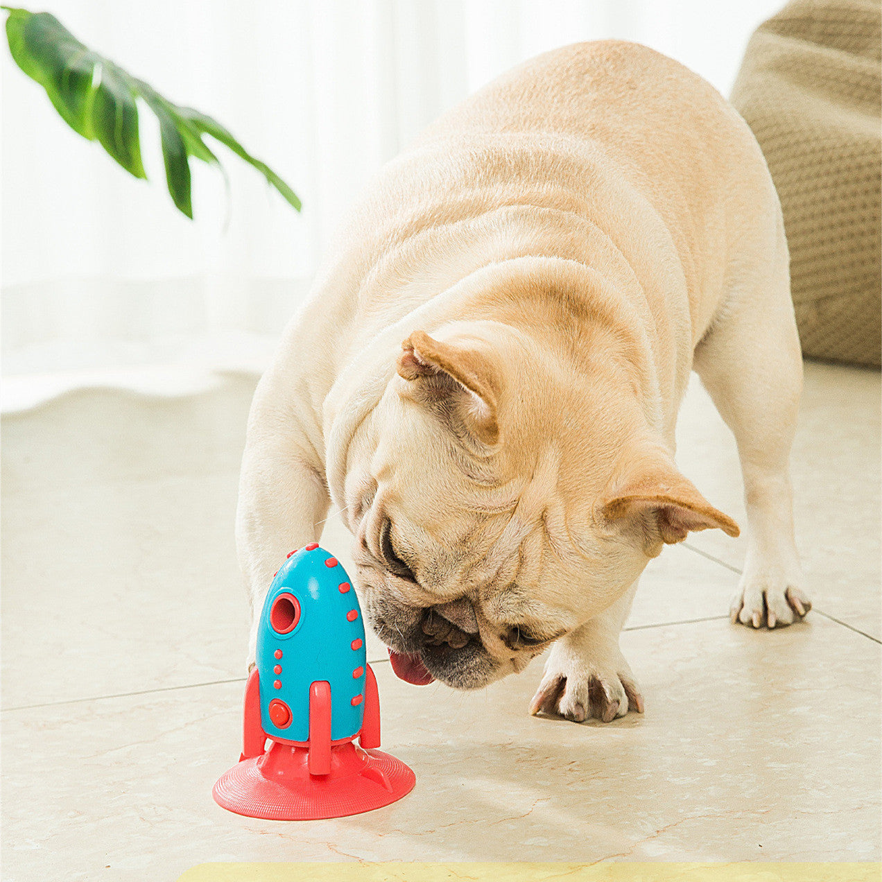 Rocket Bite-Resistant Dog Toy for Treat Dispensing