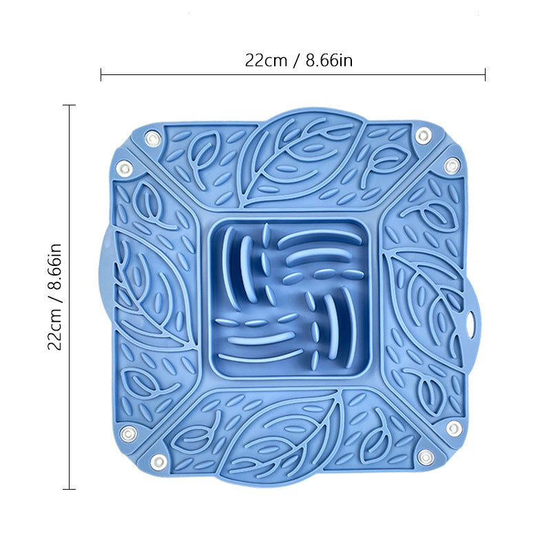 Foldable Silicone Pet Feeding Bowl and Slow Food Mat