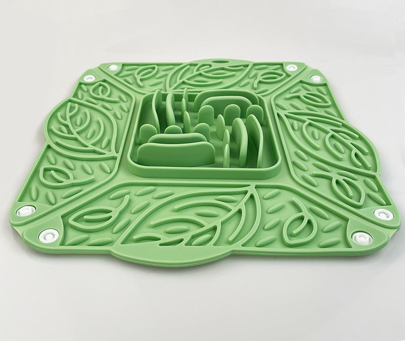 Foldable Silicone Pet Feeding Bowl and Slow Food Mat