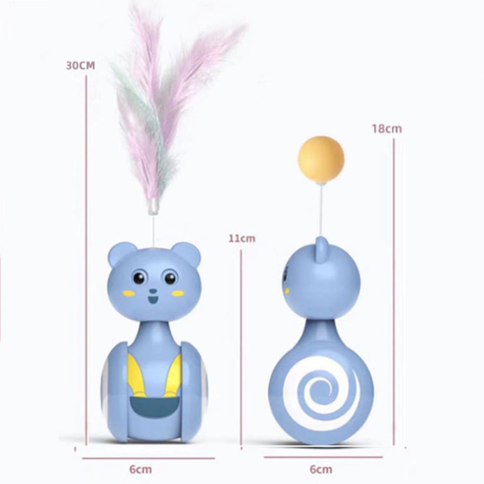 Interactive Feather and Rolling Cat Toys for Exercise