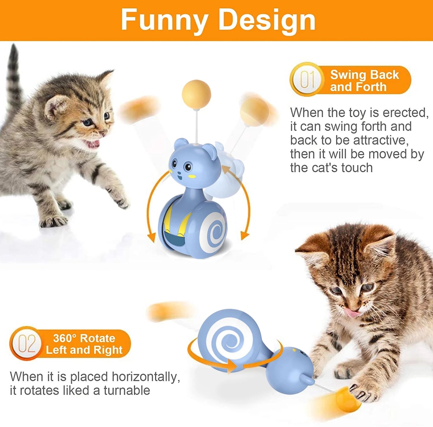 Interactive Feather and Rolling Cat Toys for Exercise