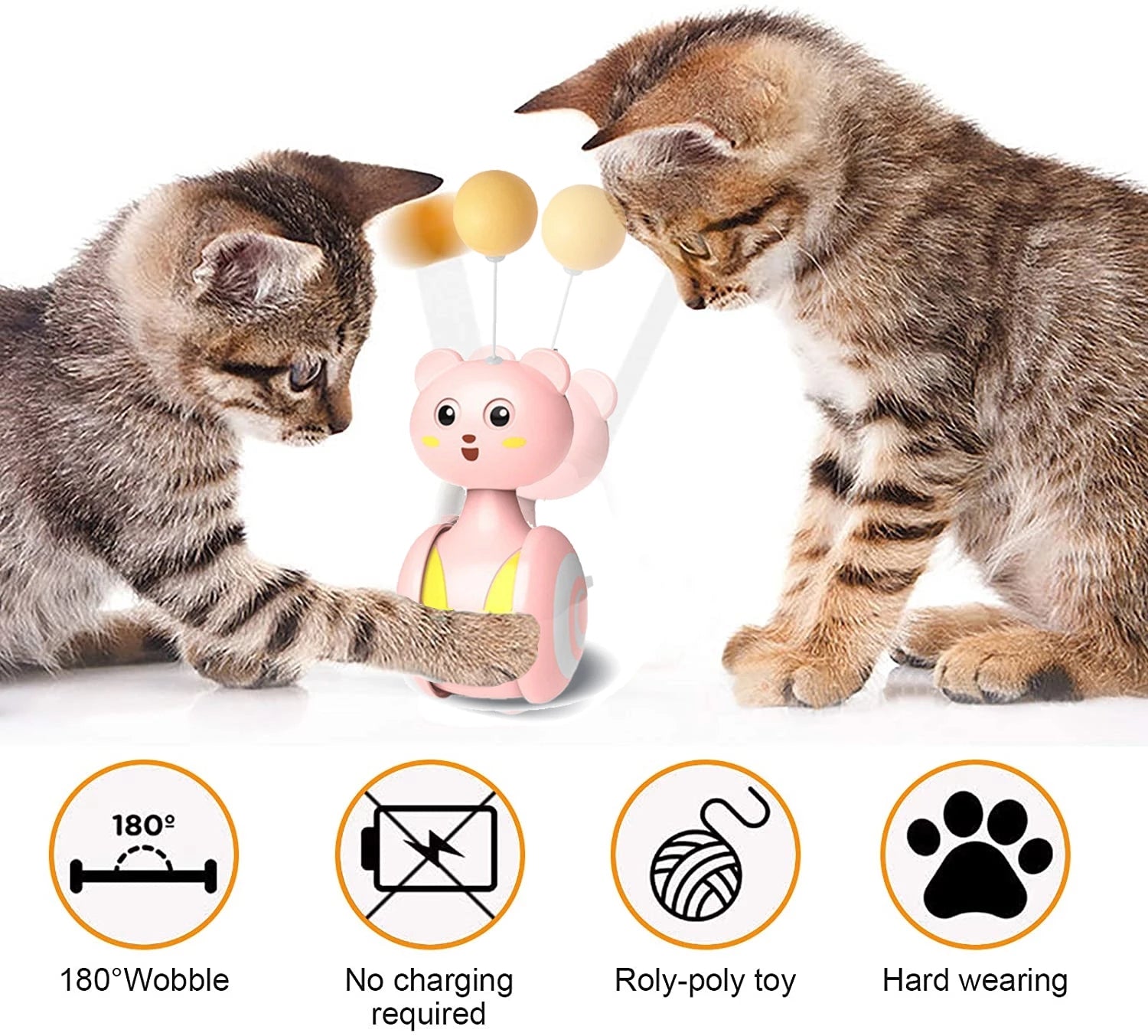 Interactive Feather and Rolling Cat Toys for Exercise
