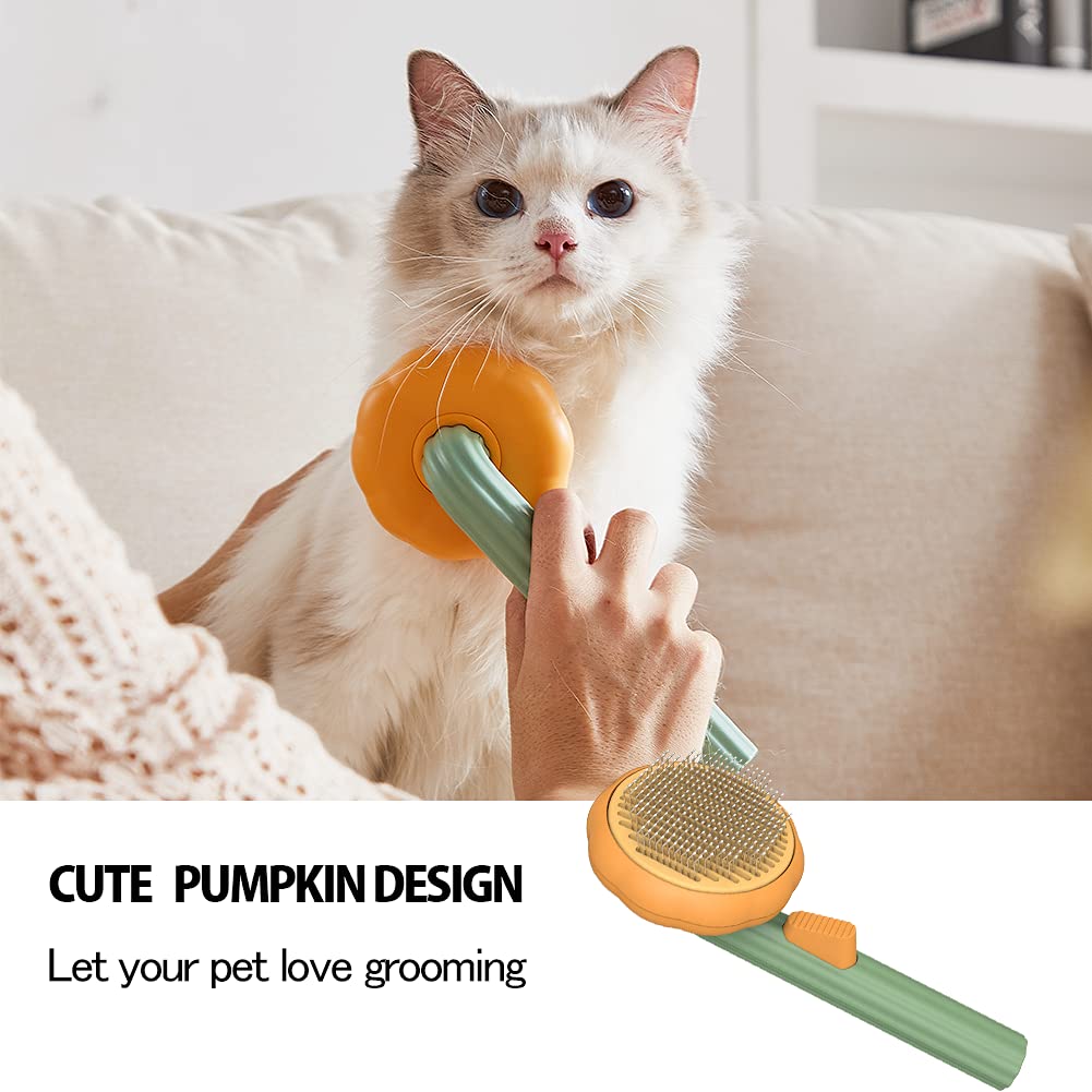 Self-Cleaning Pet Slicker Brush for Dogs and Cats