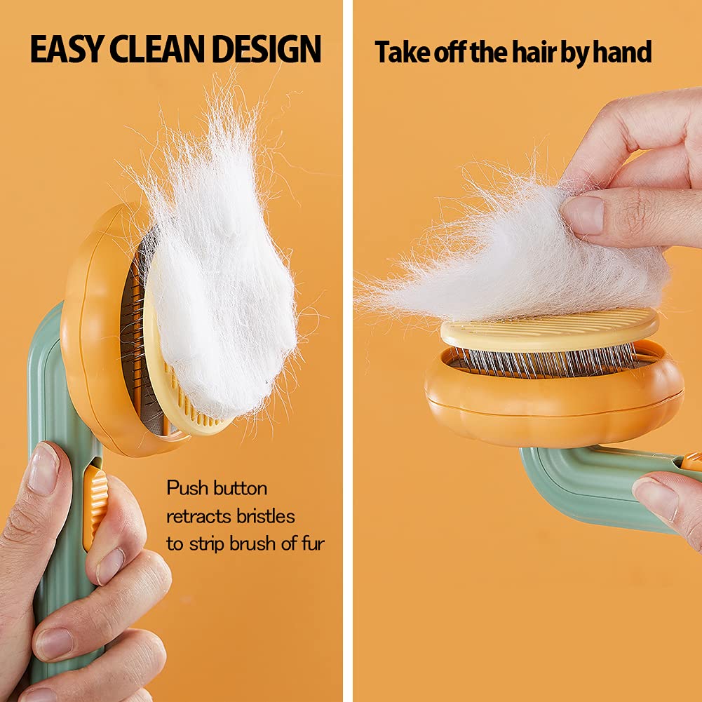 Self-Cleaning Pet Slicker Brush for Dogs and Cats