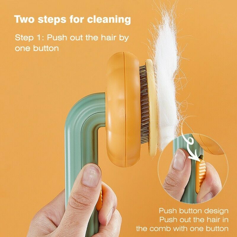 Self-Cleaning Pet Slicker Brush for Dogs and Cats