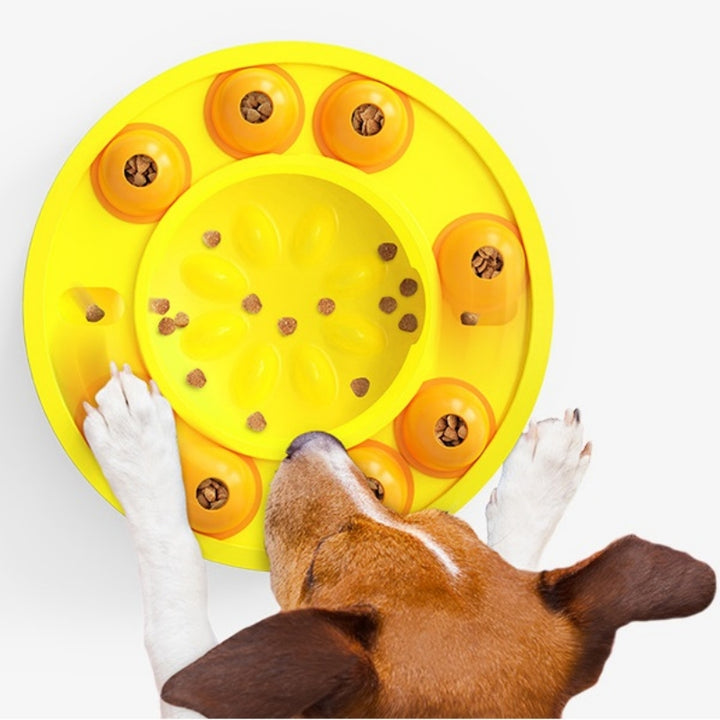 Puzzle Slow Feed Turntable Bowl for Dogs