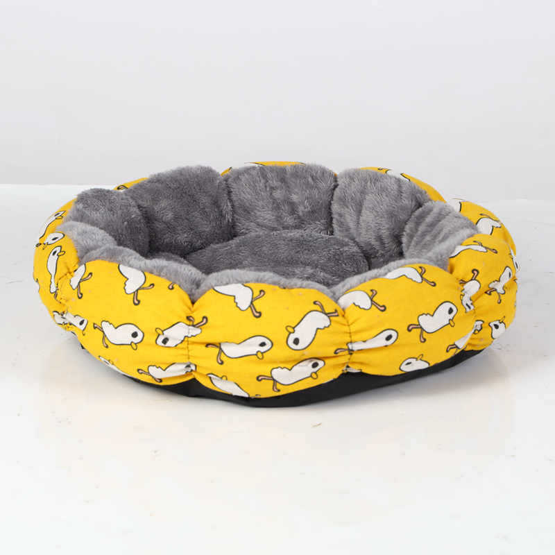 Round Fluffy Donut Cat and Dog Bed for Small and Medium Pets