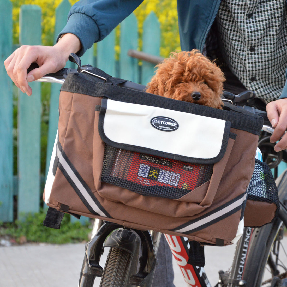 Removable Front Bicycle Carrier Basket for Cats and Dogs