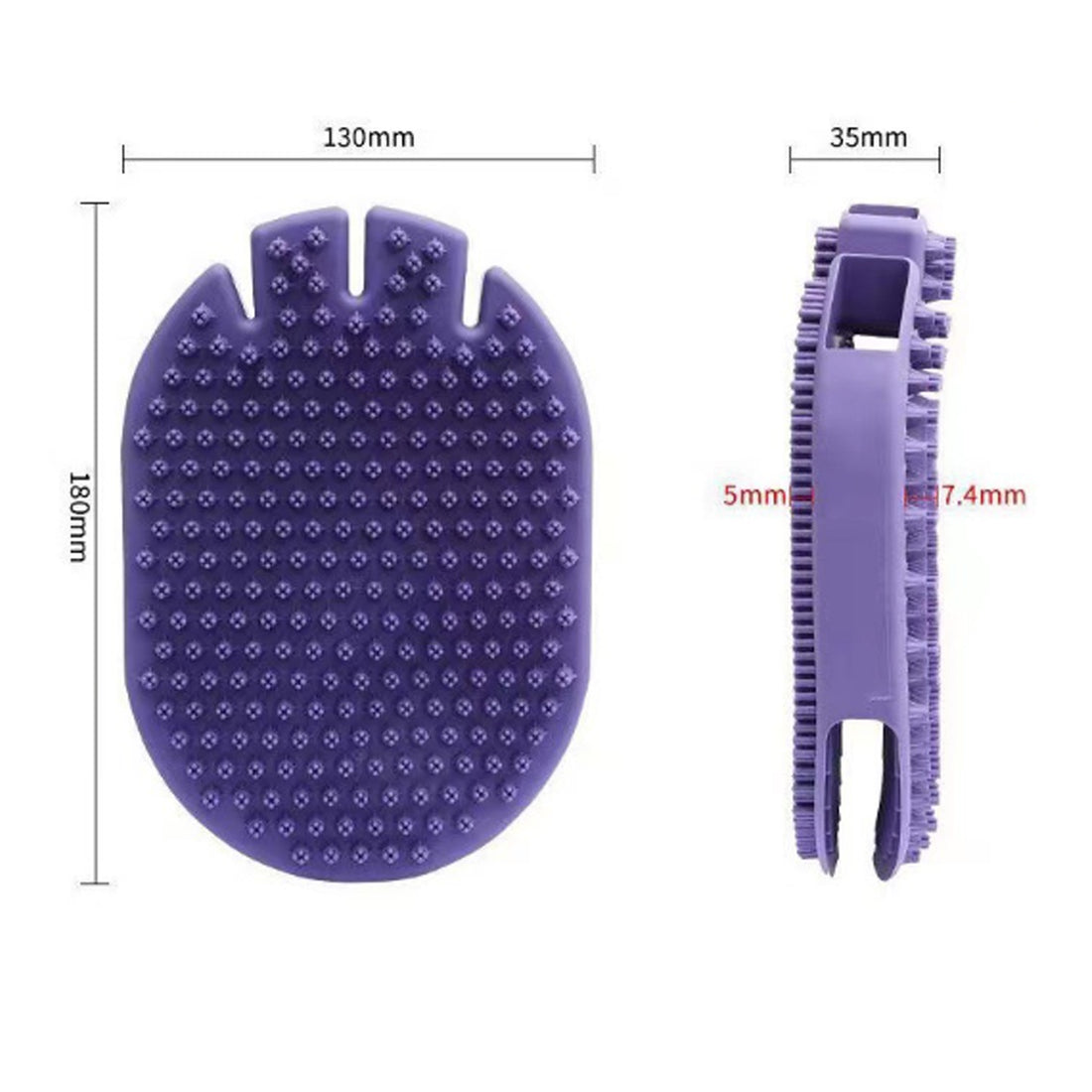 Soft Bristle Dual-Sided Pet Grooming and Shampoo Brush