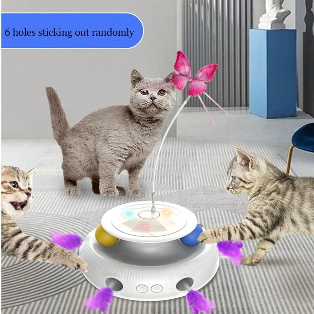 Electric Interactive Indoor Pet Toy Rechargeable Multifunctional Play Toy