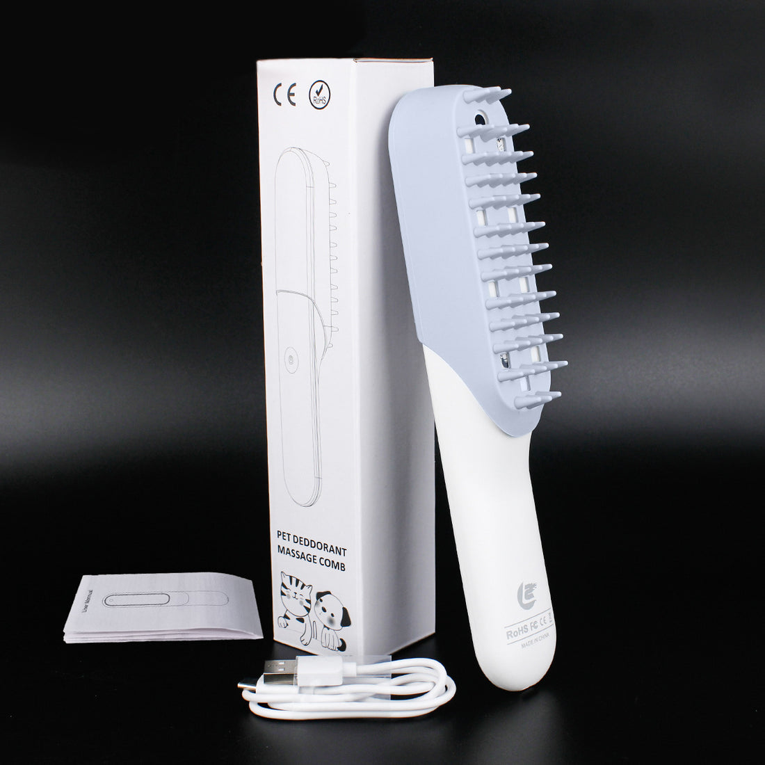 Silicone Pet Massage and Grooming Brush for Dogs