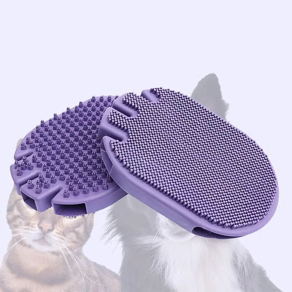Soft Bristle Dual-Sided Pet Grooming and Shampoo Brush