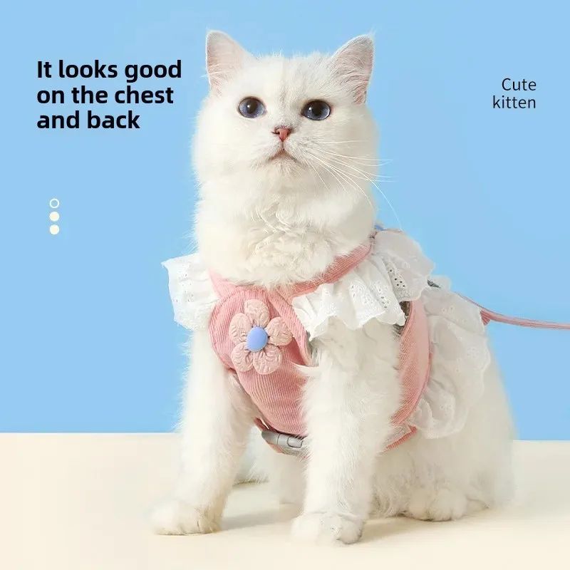 Summer Pet Safety Harness & Leash for Puppies and Small Dogs