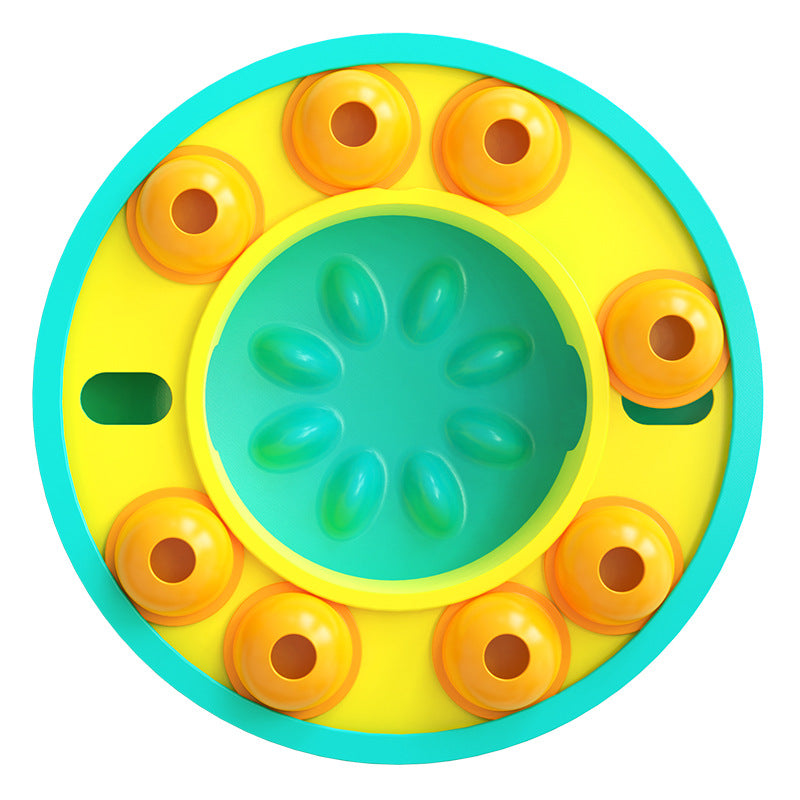Puzzle Slow Feed Turntable Bowl for Dogs