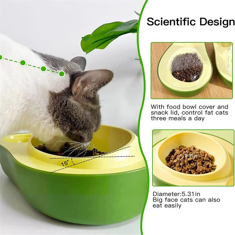 Avocado-Shaped Automatic Water and Food Feeder for Small Pets