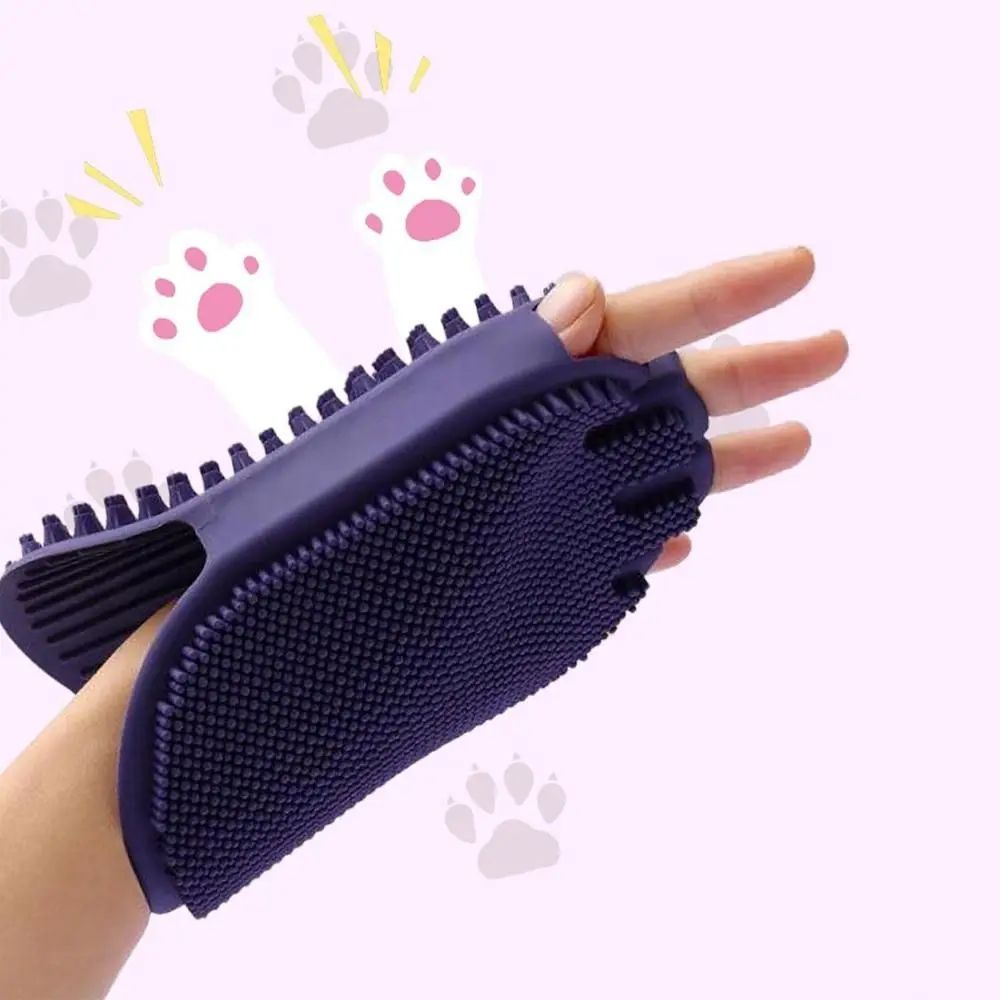Soft Bristle Dual-Sided Pet Grooming and Shampoo Brush