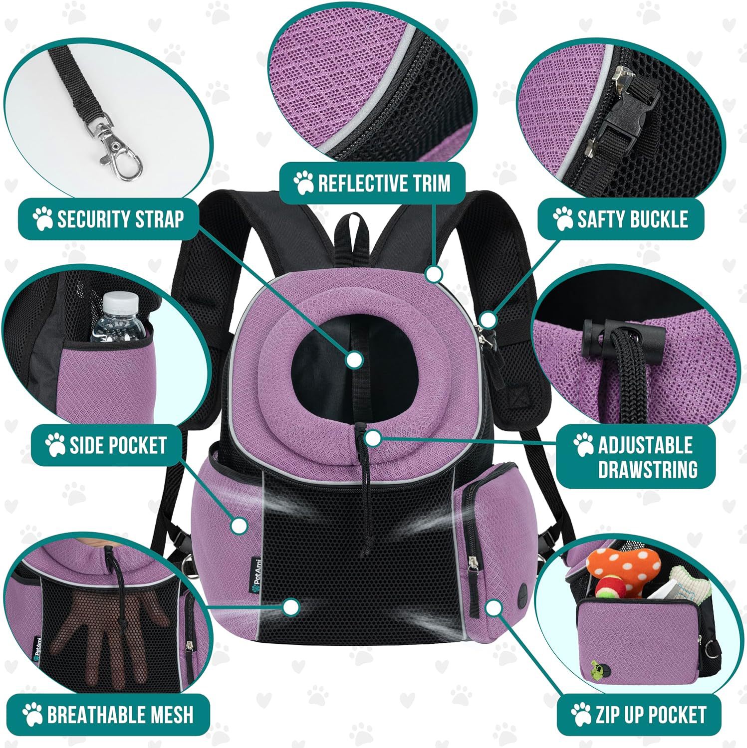 Portable Breathable Dog Carrier Backpack for Travel