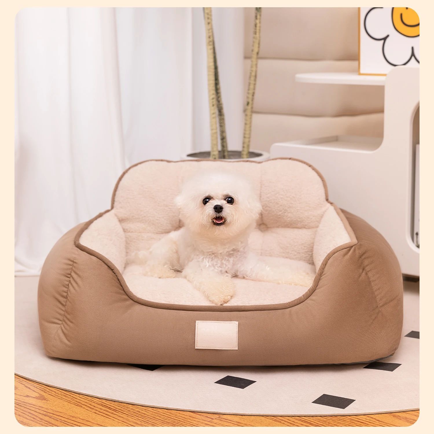 Cozy Plush Fluffy Pet Bed Warm Washable for Dogs and Cats
