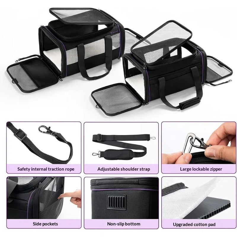 Expandable Soft Pet Carrier Bag for Travel