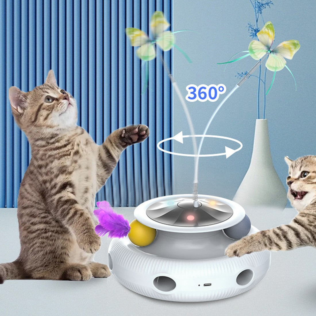 Electric Interactive Indoor Pet Toy Rechargeable Multifunctional Play Toy