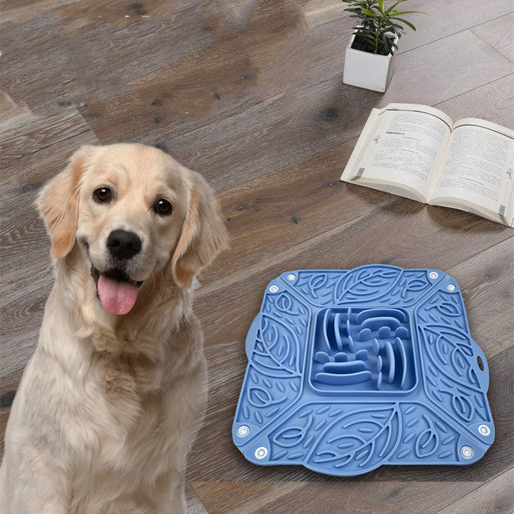 Foldable Silicone Pet Feeding Bowl and Slow Food Mat