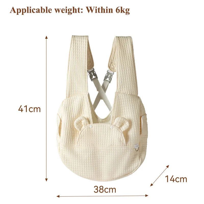 Breathable Cross-Design Pet Backpack Carrier for Dogs and Cats