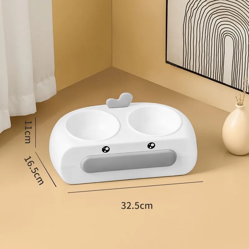 Duck Design Double Feeding Bowl for Cats and Dogs