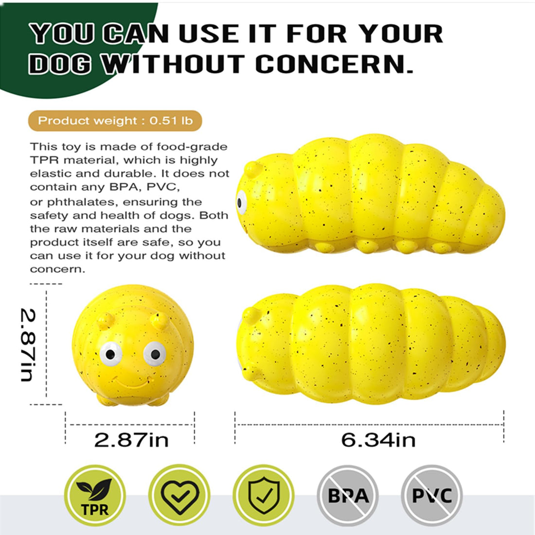 Indestructible Squeaky Dog Chew Toy for Aggressive Chewers
