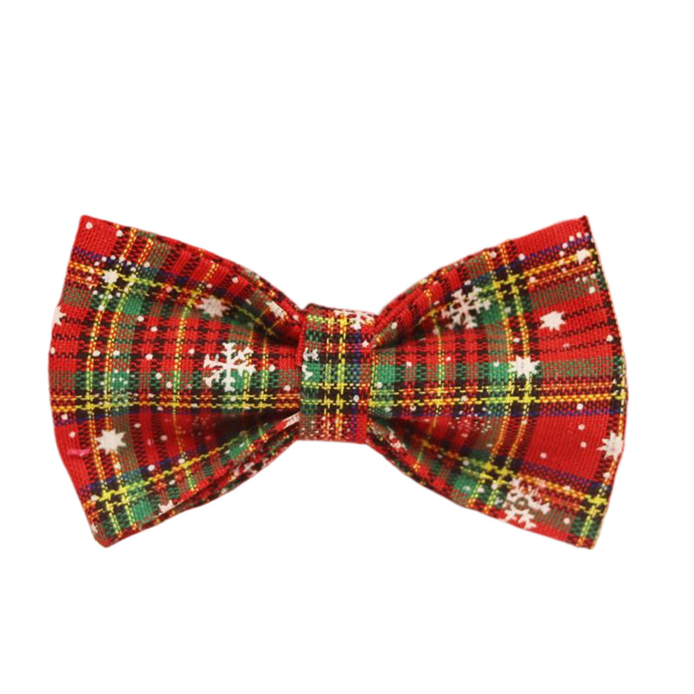 Christmas Plaid Dog Harness with Bowknot & Leash