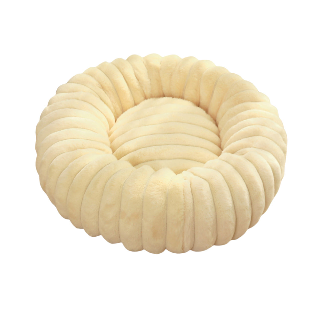 Plush Round Pet Bed for Cats and Small Dogs