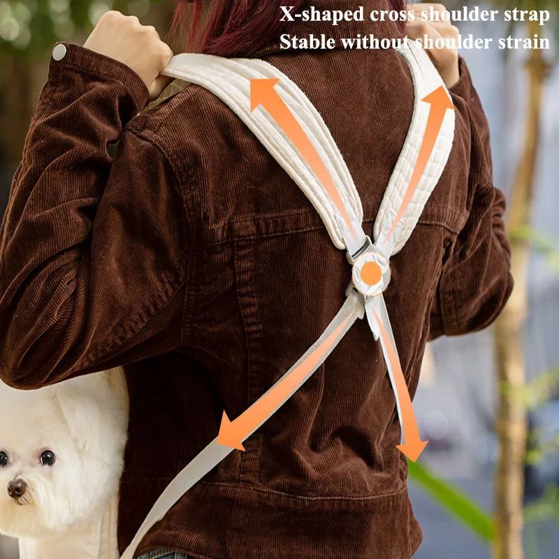 Breathable Cross-Design Pet Backpack Carrier for Dogs and Cats
