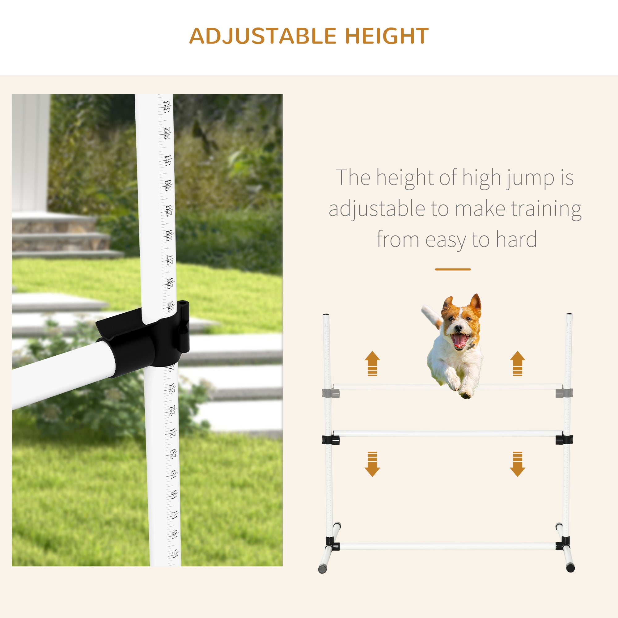 Agility Training Equipment 4 Piece Adjustable Jumping Poles