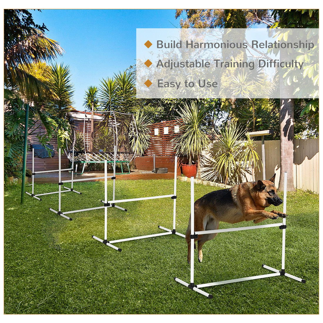 Agility Training Equipment 4 Piece Adjustable Jumping Poles