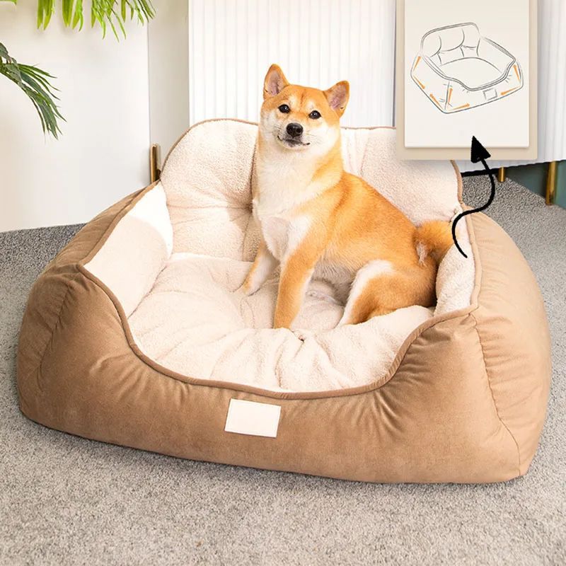 Cozy Plush Fluffy Pet Bed Warm Washable for Dogs and Cats