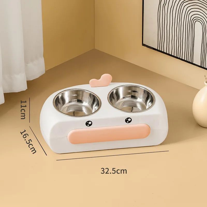 Duck Design Double Feeding Bowl for Cats and Dogs