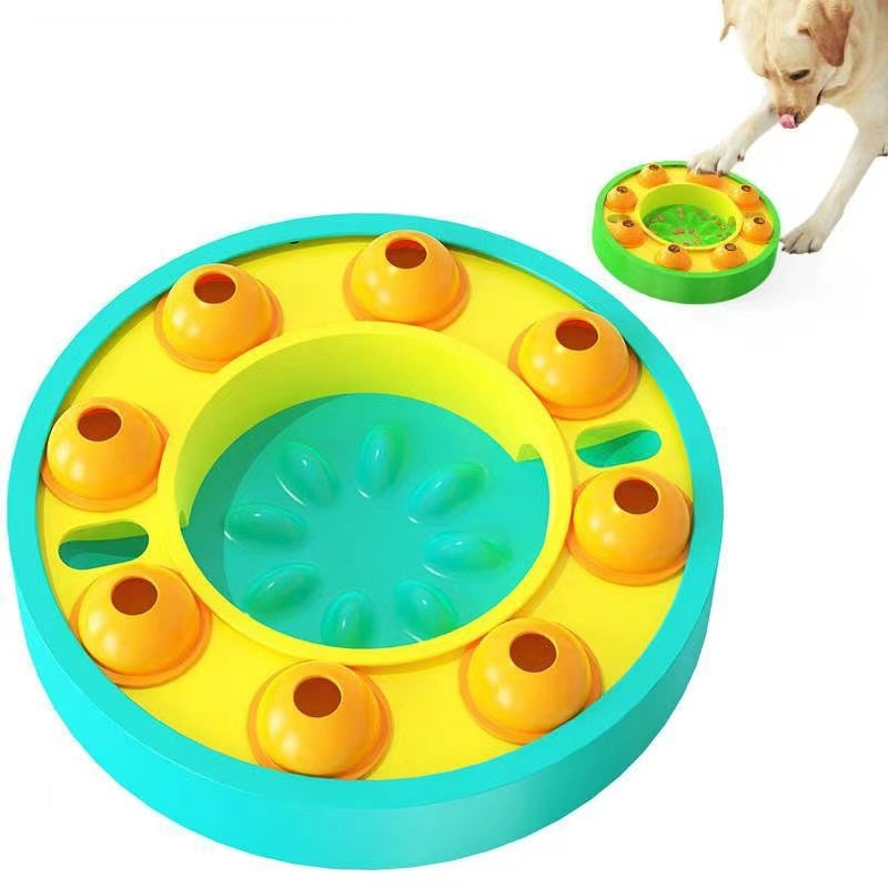 Puzzle Slow Feed Turntable Bowl for Dogs